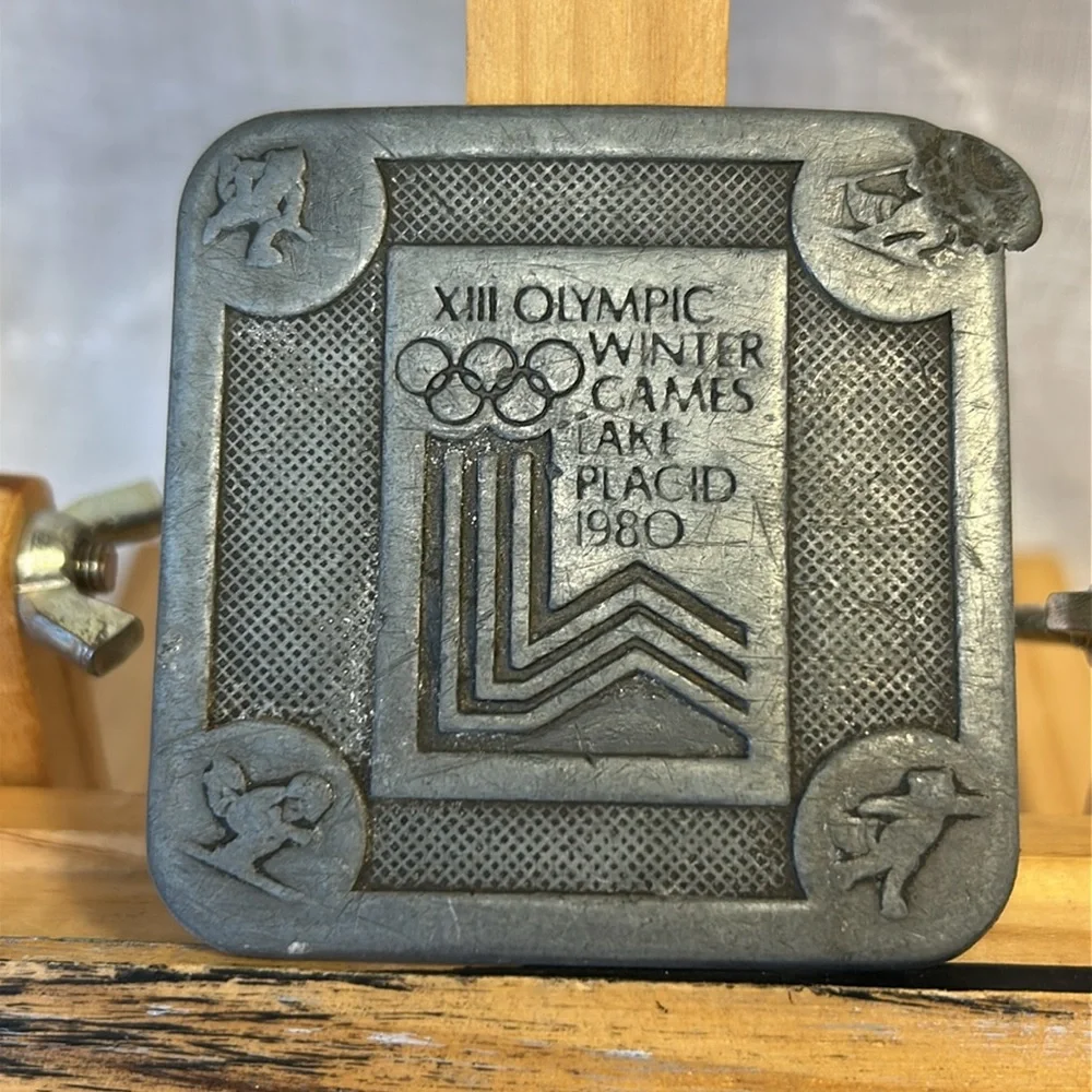 1980 Lake Placid Olympic games belt buckle made